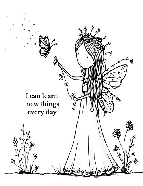 Affirmation Coloring Book for Girls